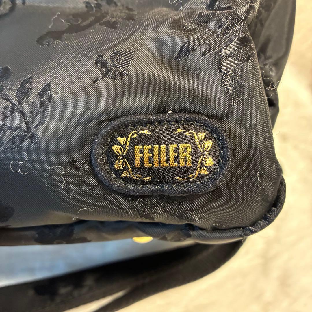最終値下げ✨フェイラー 2way ハイジ柄　ボストンバッグ ブラック