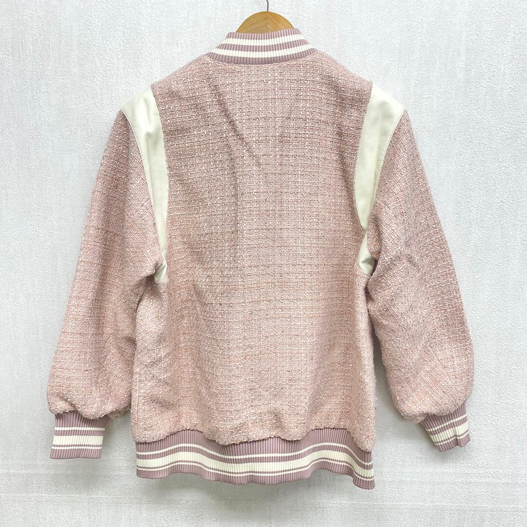 m4417 ファーファー FURFUR バイカラー ツイード スタジャン