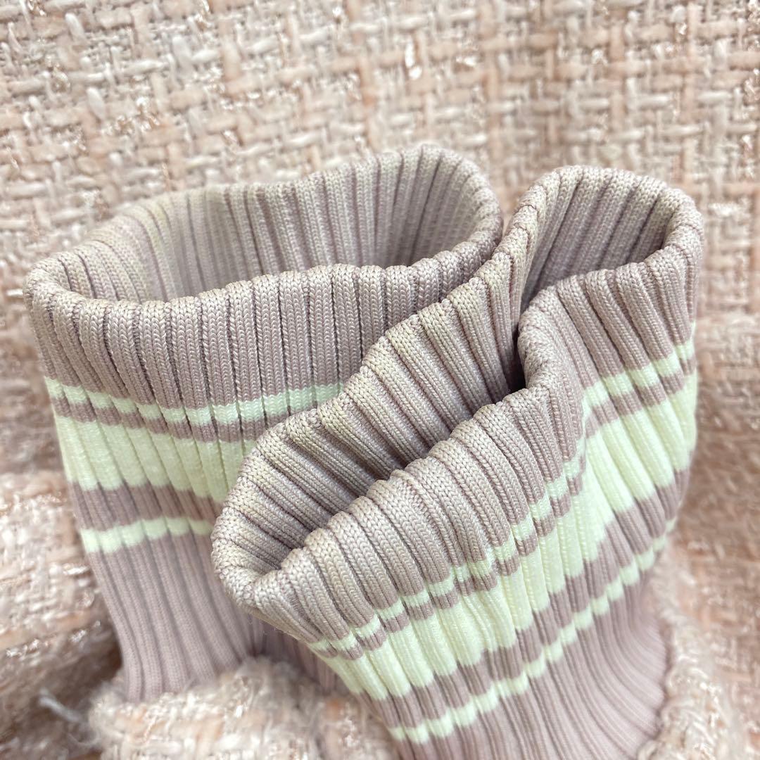 m4417 ファーファー FURFUR バイカラー ツイード スタジャン