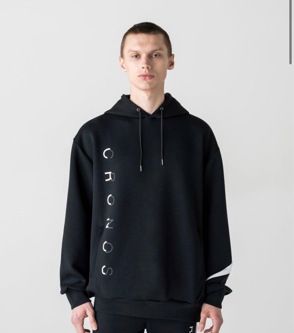 CRONOS ブラック パーカー フード付き