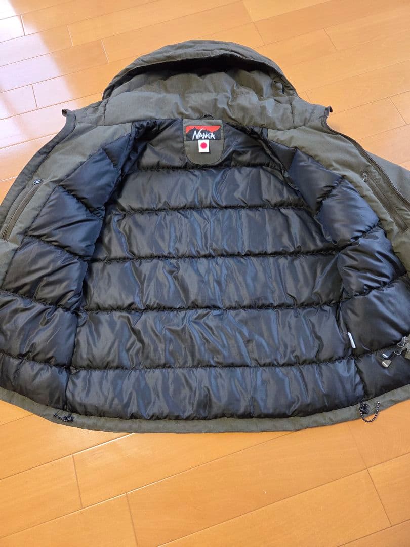 NANGA 焚き火ダウンジャケット カーキ 　　　　　オレンジ別注　希少な3L