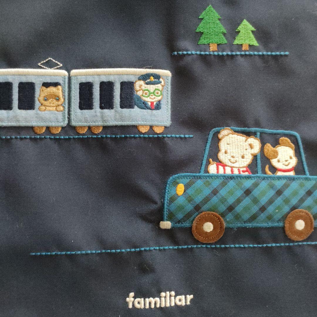 新品未使用品　ファミリアレッスンバッグ　乗り物　30×42センチ