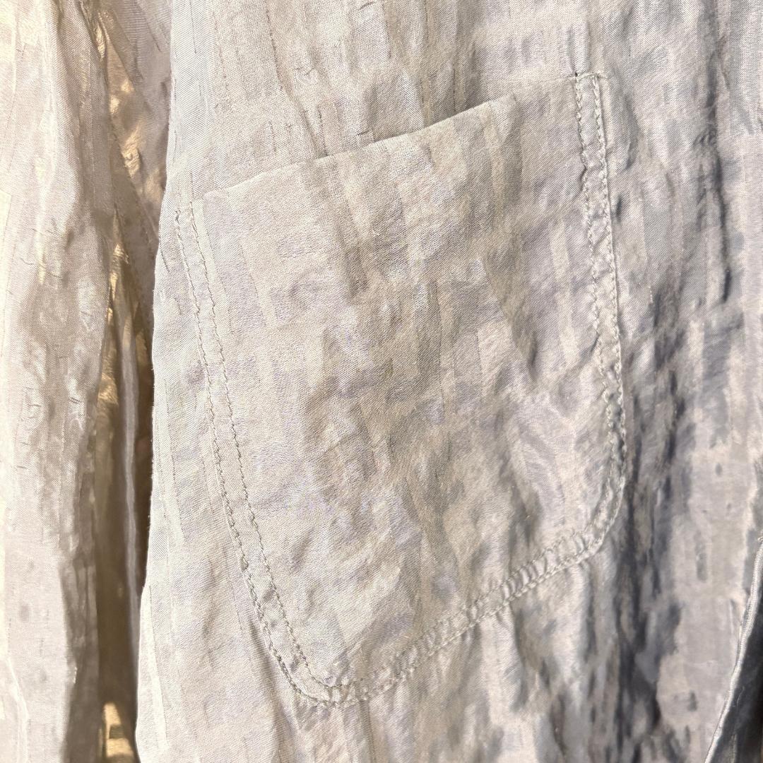 FENDI JEANS ロゴ ジャガード シースルーシャツ Lサイズ