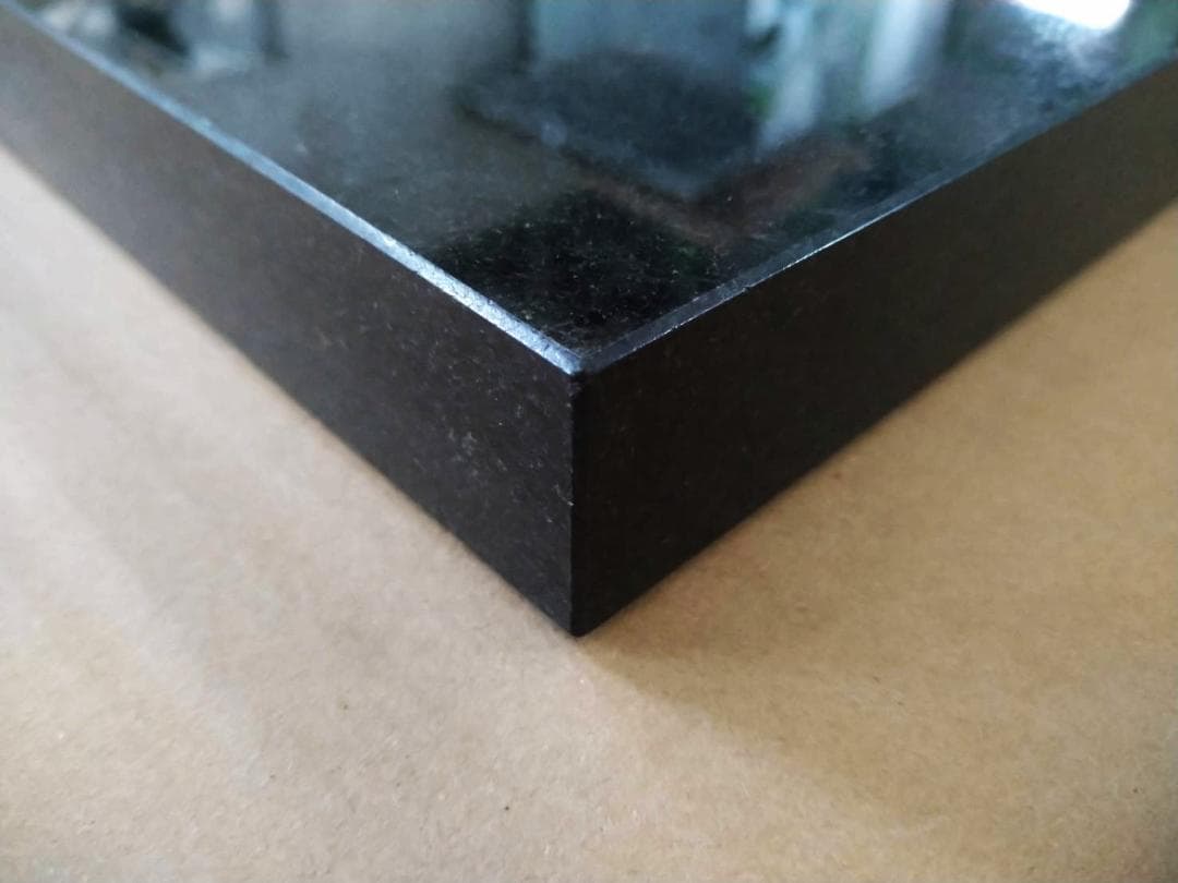 超最高級 天然黒御影石　オーディオボード●500×195×28●5面本磨き