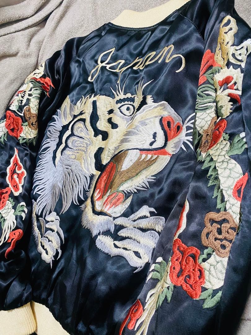 日本 SCRIPT super 限定 スカジャン 虎芸者 2面使う Unisex