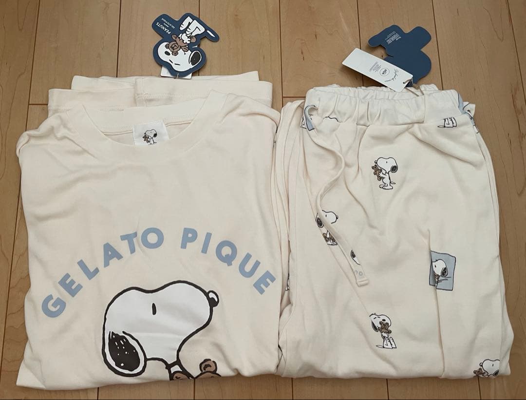 ジェラートピケ スヌーピー ロンT ロングパンツ