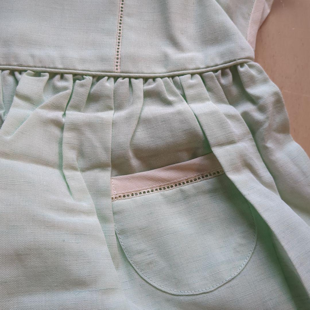 ベビーディオール　新品★半袖ワンピース　ミントグリーン　オーバーパンツ付　日本製