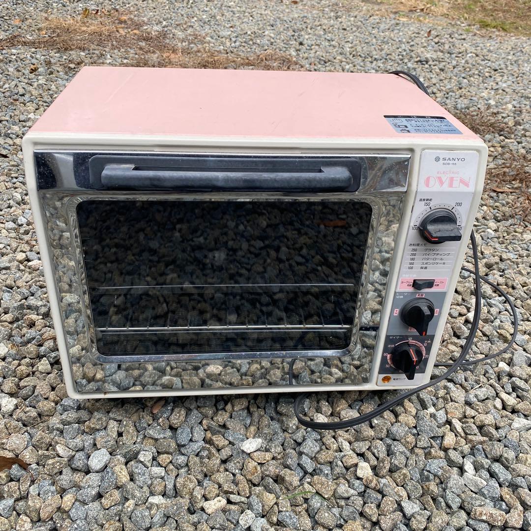 SANYO 小型電子オーブン　ピンク　SOB-155 昭和レトロポップ