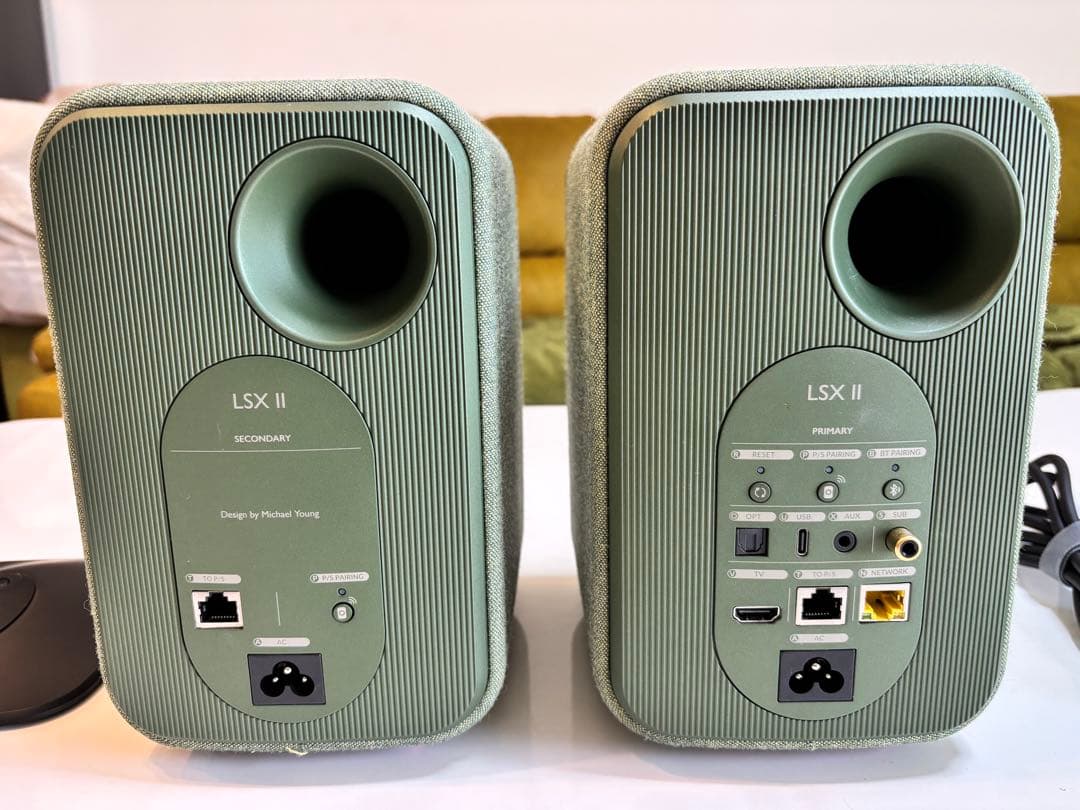 KEF LSX Ⅱ ワイヤレスHiFiブックシェルフスピーカー カーボンブラック