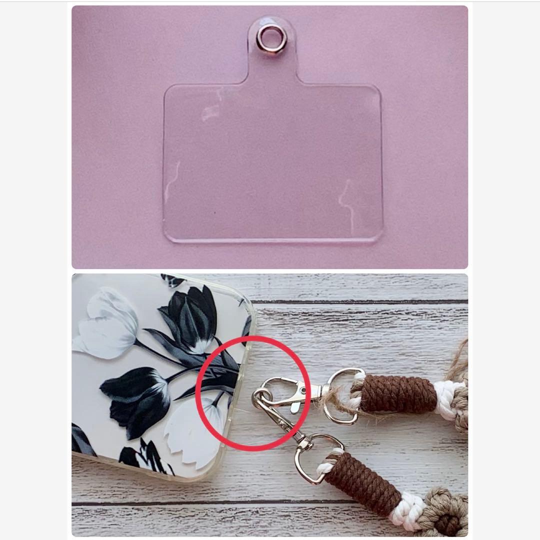 ハンドメイド マクラメ フラワー ハートリング ハンド ストラップ A-16