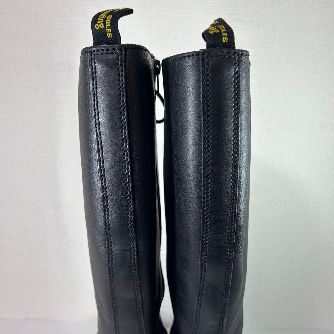 【美品】Dr.Martens 20ホールブーツ UK4 ロングブーツ シボ革