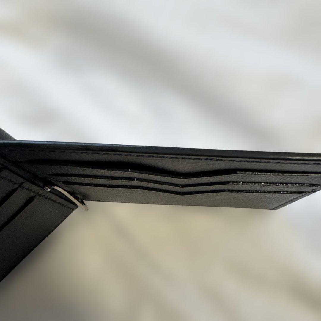 Valestra ヴァレクストラネイビーレザー マネークリップ