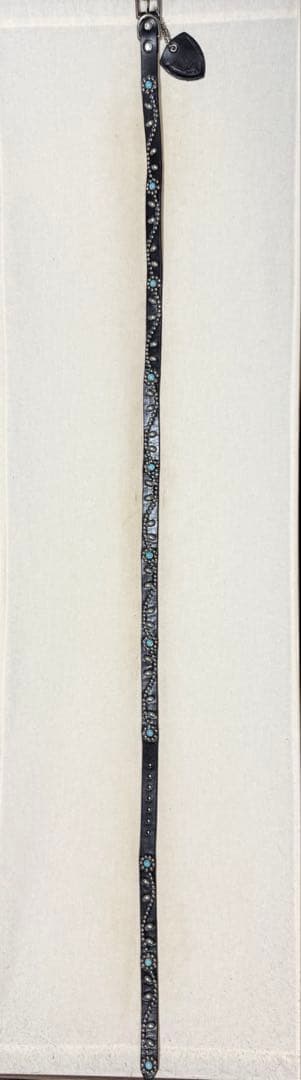 ⭐️新品・未使用‼️⭐️HTC⭐️ナローベルト⭐️フラワーターコイズ⭐️ブラック⭐️36