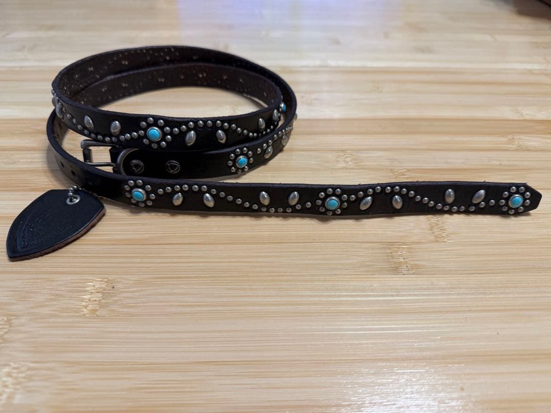 ⭐️新品・未使用‼️⭐️HTC⭐️ナローベルト⭐️フラワーターコイズ⭐️ブラック⭐️36