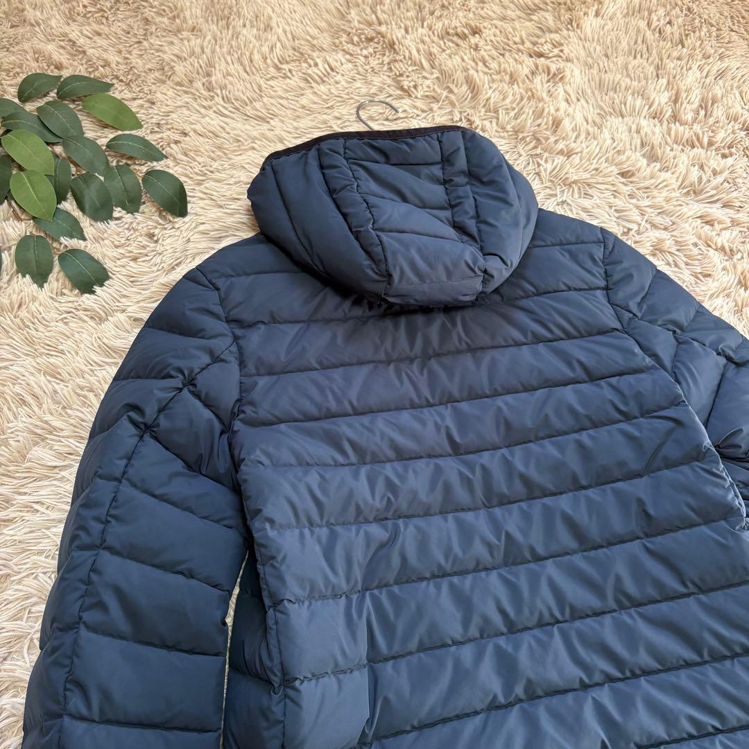 7074✾バンソンエミレイユ✾ダウンコート【42】ネイビー/フード取外可