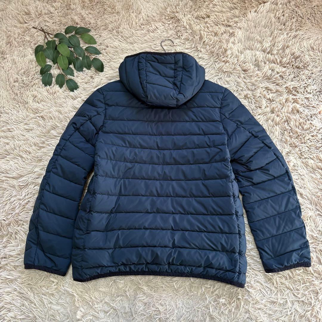 7074✾バンソンエミレイユ✾ダウンコート【42】ネイビー/フード取外可