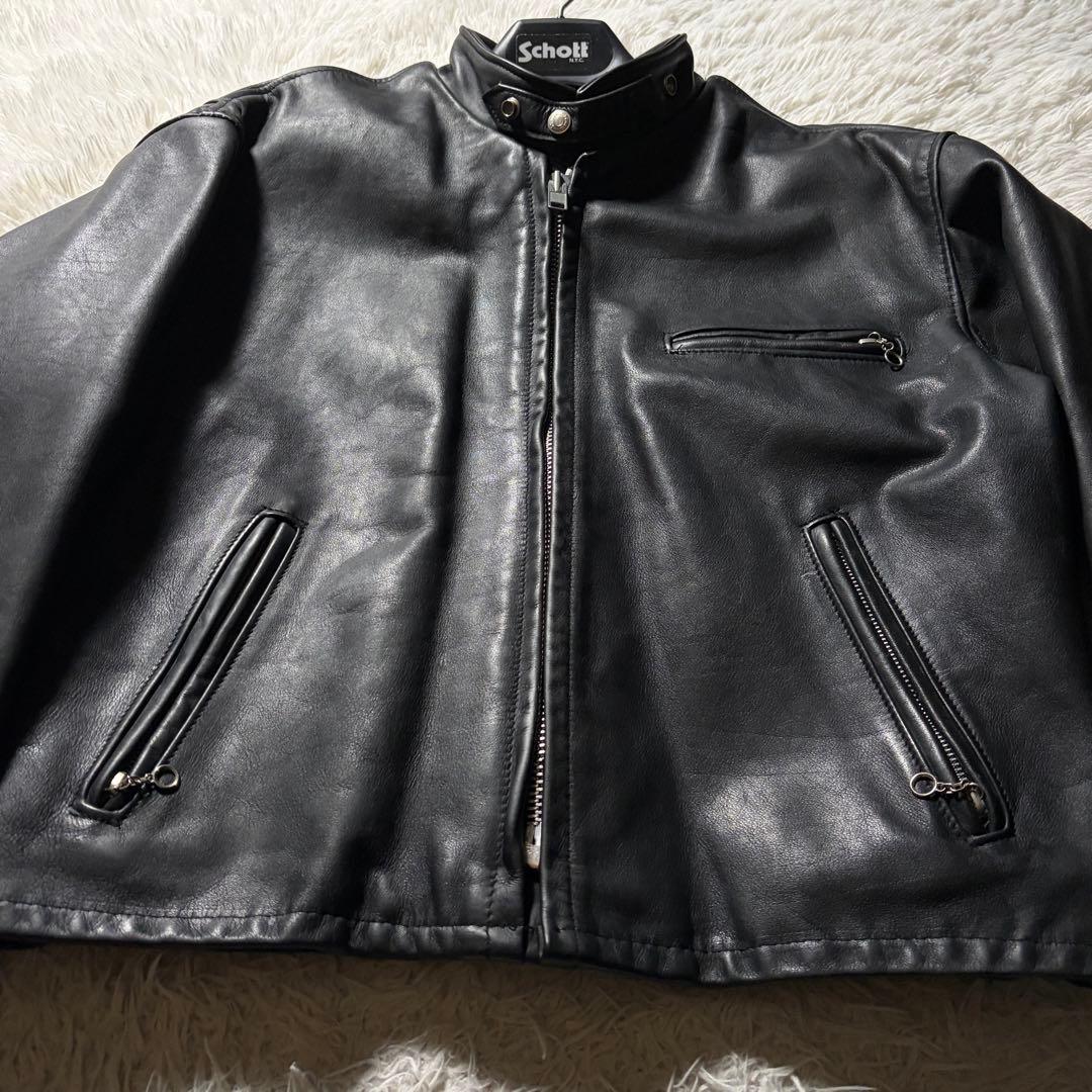 ビッグサイズ ■ショット シングルライダース ジャケット 641E 44