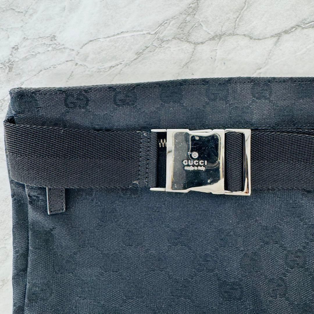 ✨GUCCI✨グッチ✨GG柄✨ロゴ✨ブラック✨ヴィンテージ✨ウエストポーチ✨