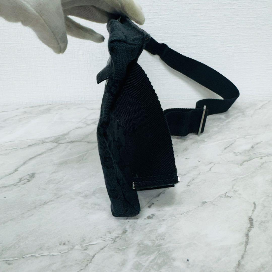 ✨GUCCI✨グッチ✨GG柄✨ロゴ✨ブラック✨ヴィンテージ✨ウエストポーチ✨