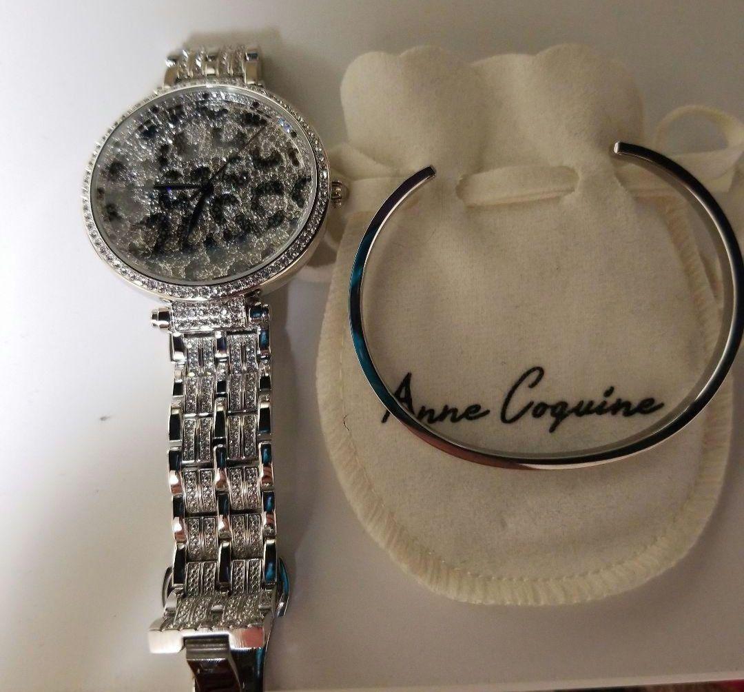 リ*♡様 アンコキーヌ　豹柄ジュエリーウォッチ　バングル付き