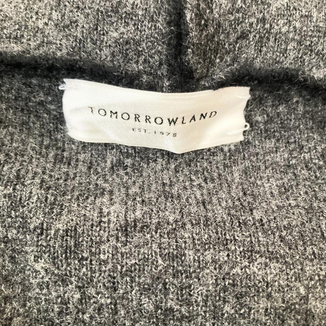 タグ付き未使用　トゥモローランド　カシミヤ入ロングカーディガン　36　ガウン