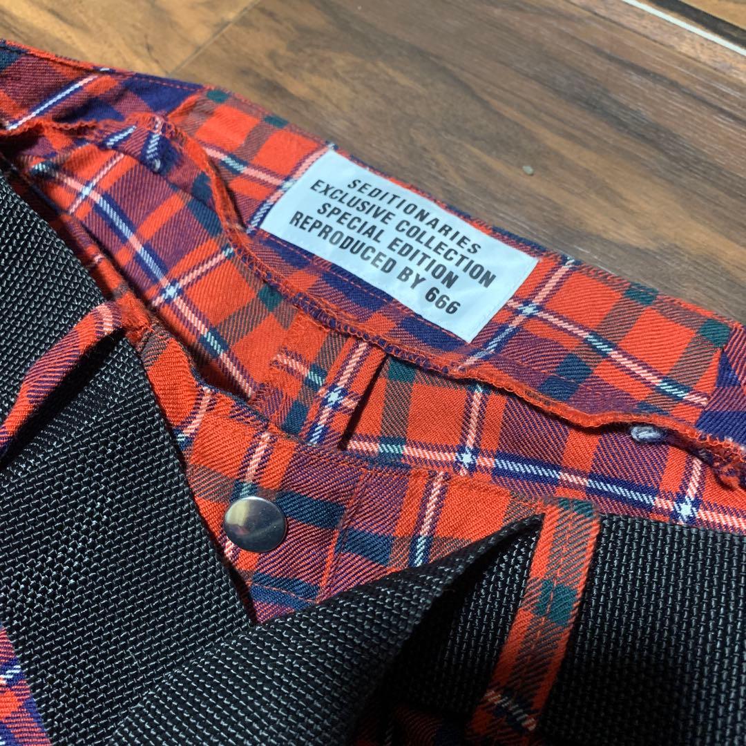 seditionaries ボンテージパンツ 666 punk 赤チェック