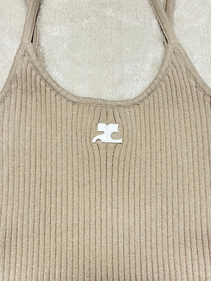courreges クレージュ リブニット キャミソール