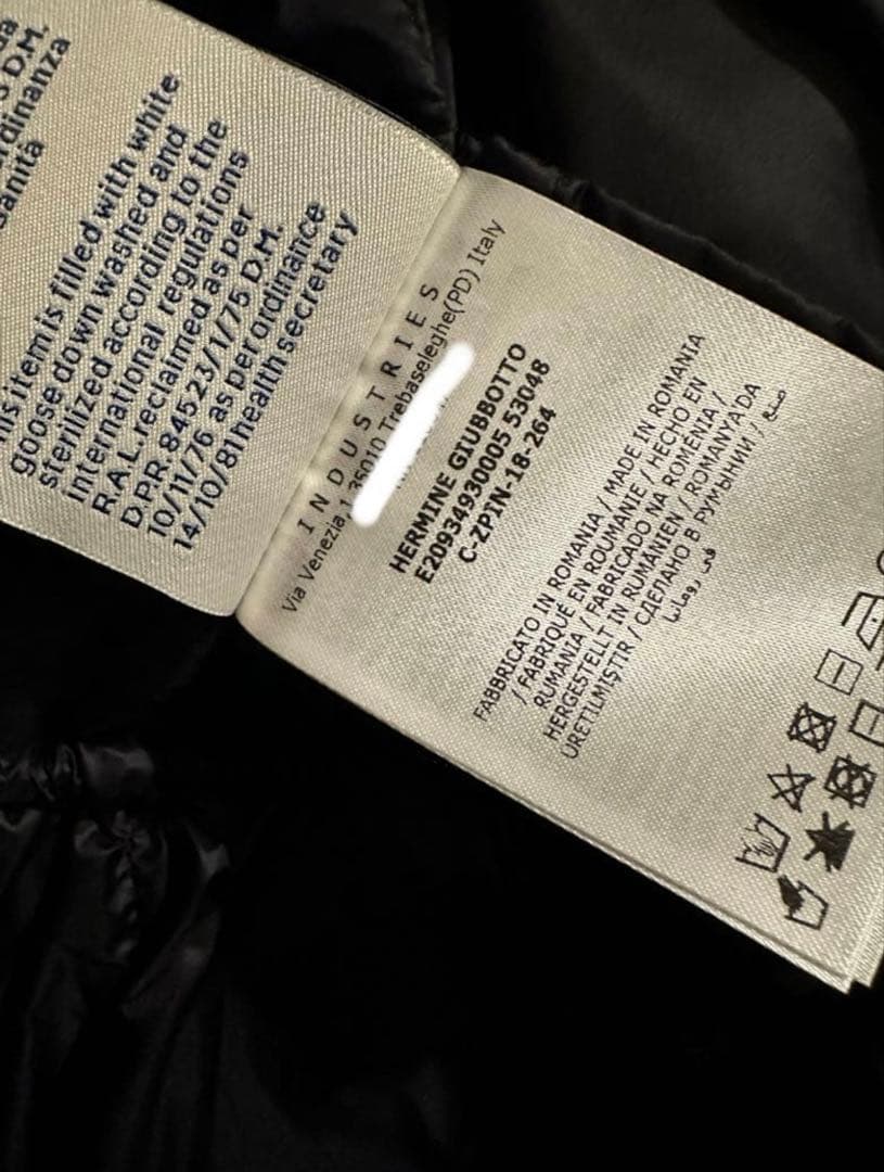 美品★MONCLER ブラック エルミンヌ　サイズ1