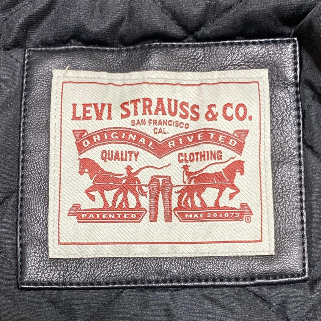 新品 リーバイス A-2 フライトジャケット フェイクレザー Lサイズ 黒