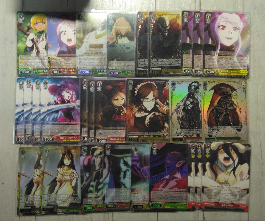 ヴァイスシュヴァルツ　オーバーロード　8電源　フルホイル　デッキ＋パーツ