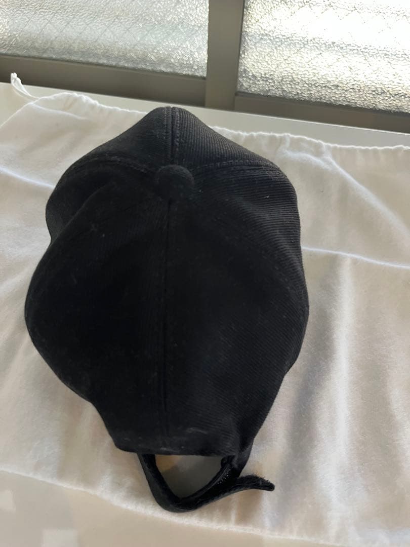 PRADA レディース ブラック ベースボールキャップ Lサイズ