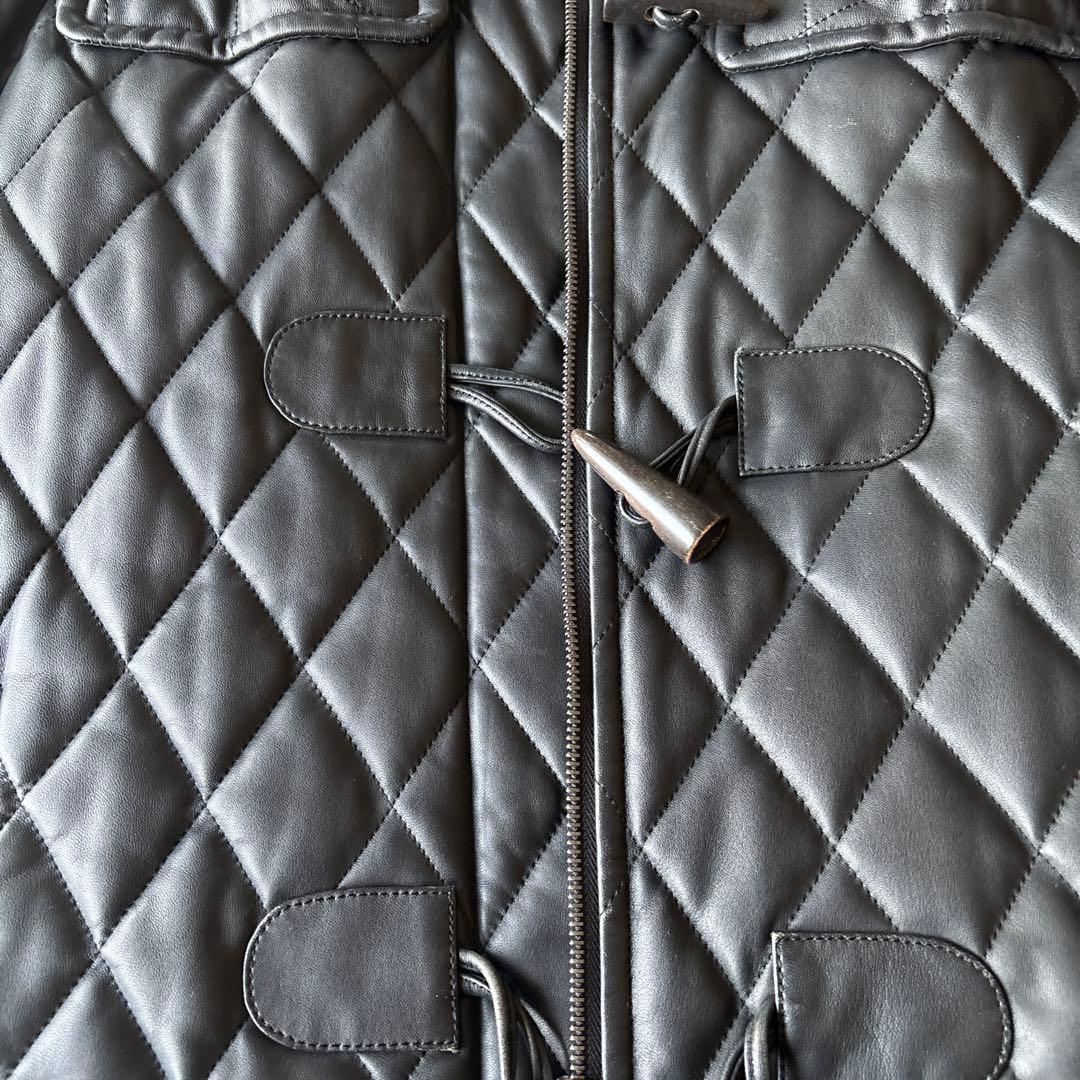 バーバリー　レザーダッフルコート