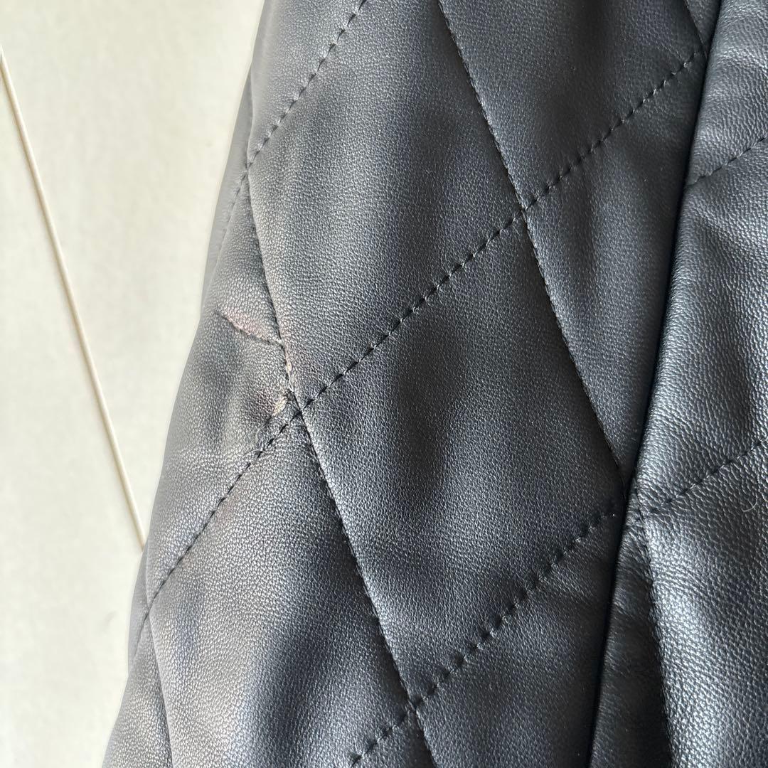 バーバリー　レザーダッフルコート