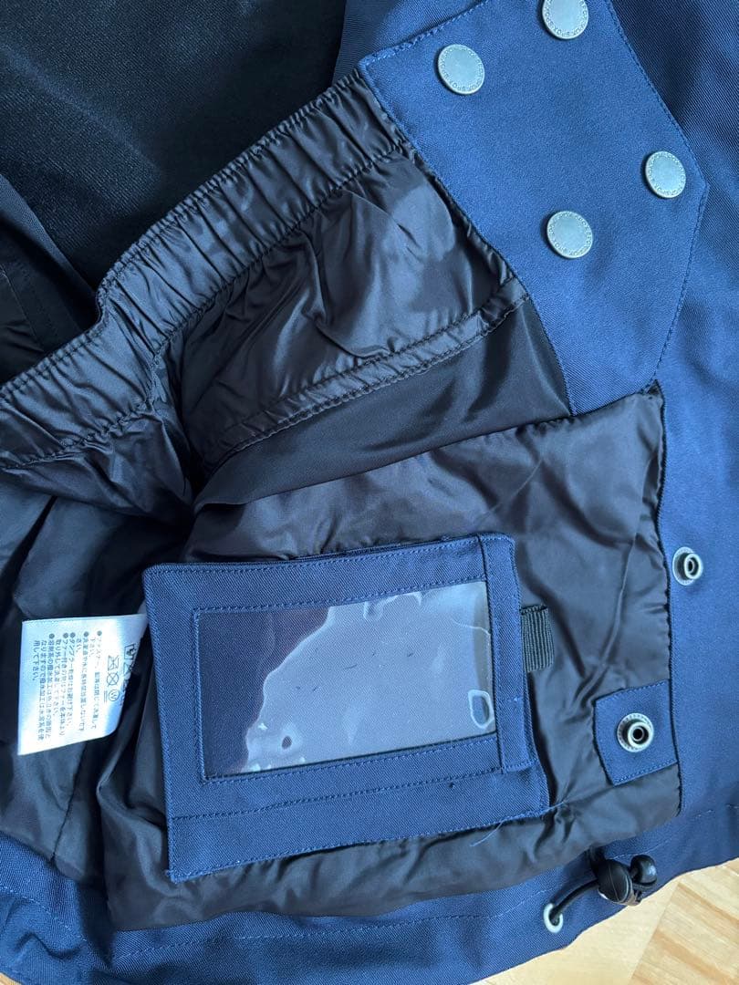 スノーボードウェア フード付き ブラウン/ネイビー