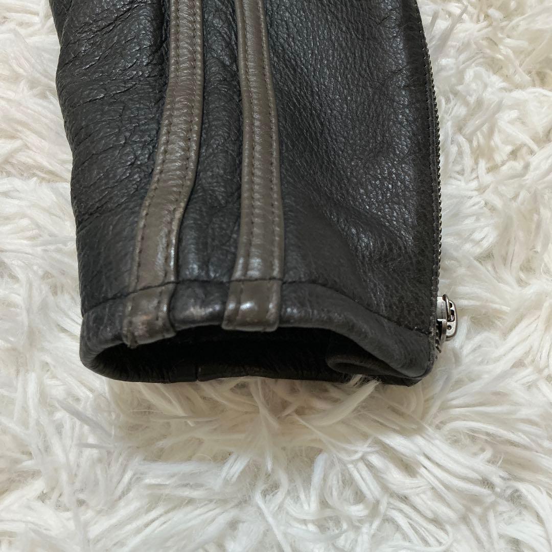 ハーレーダビットソン シングルライダース リアルレザージャケット ブラック L