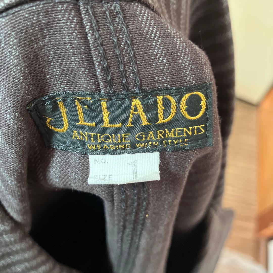 新品　JELADO　日本製　ストライプ柄ロングコート43780円