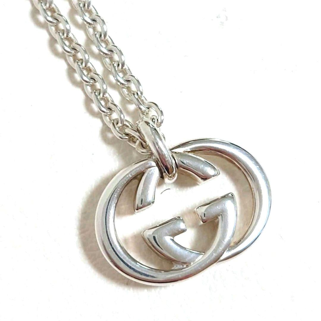 【美品】正規品　グッチ　インターロッキング　シルバーチェーンネックレス　メンズ