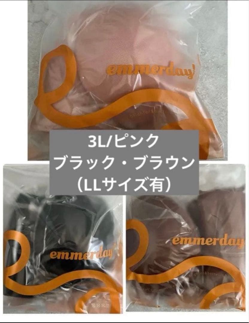 emmerday エマーデイ感動シルエット　ノンワイヤーブラ⭐️3L3枚セット⭐️