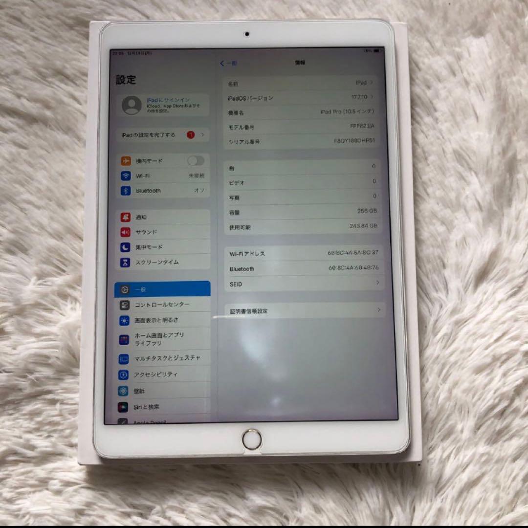 【早い者勝ち】iPad Pro 10.5 256GB 【すぐ発送】【付属品】