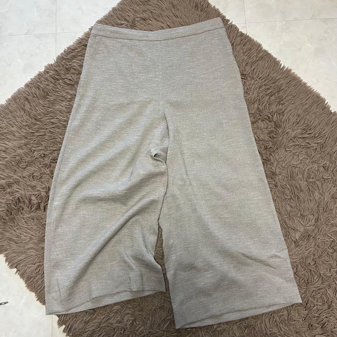 洗える✨インディヴィ　リネン風セットアップパンツスーツ✨大きいサイズ48&44