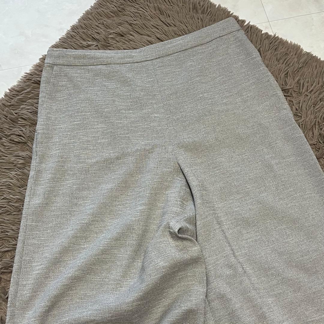 洗える✨インディヴィ　リネン風セットアップパンツスーツ✨大きいサイズ48&44