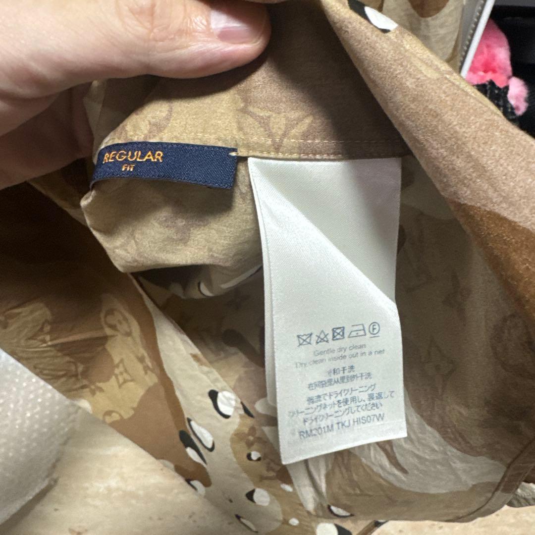 【美品】ルイヴィトン カモDNA オセアンモノグラム シャツ 長袖 総柄 S