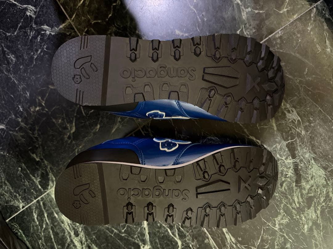 SANGACIO にゅ 青白ストライプ スニーカー 新品