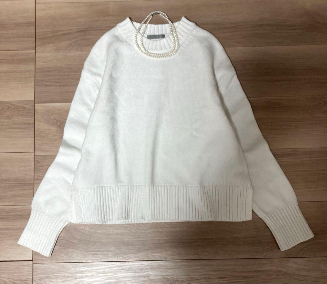１回着　美品　セオリーリュクス　23SS 春　ニット　ホワイト　38
