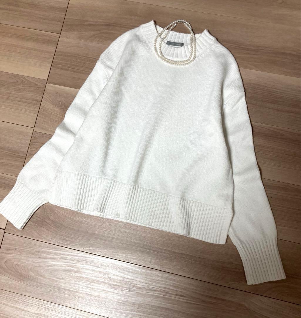 １回着　美品　セオリーリュクス　23SS 春　ニット　ホワイト　38