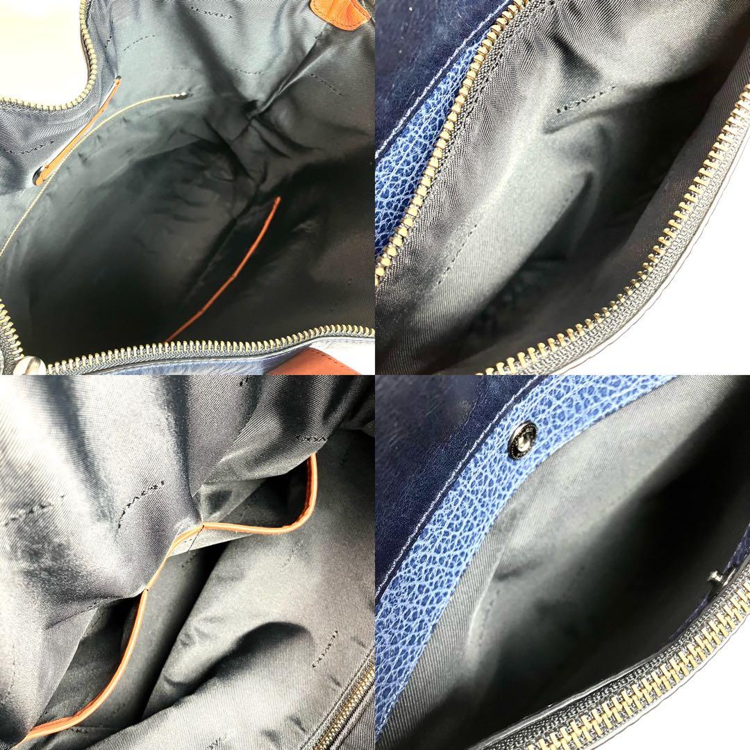 【美品】コーチ　パフォレイテッド　トートバッグ　2way レザー　切替　ネイビー