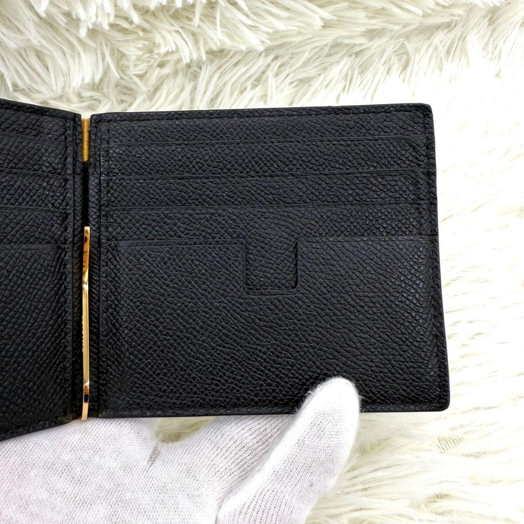 【美品】TOMFORD トムフォード カーフスキン 2つ折り マネークリップ