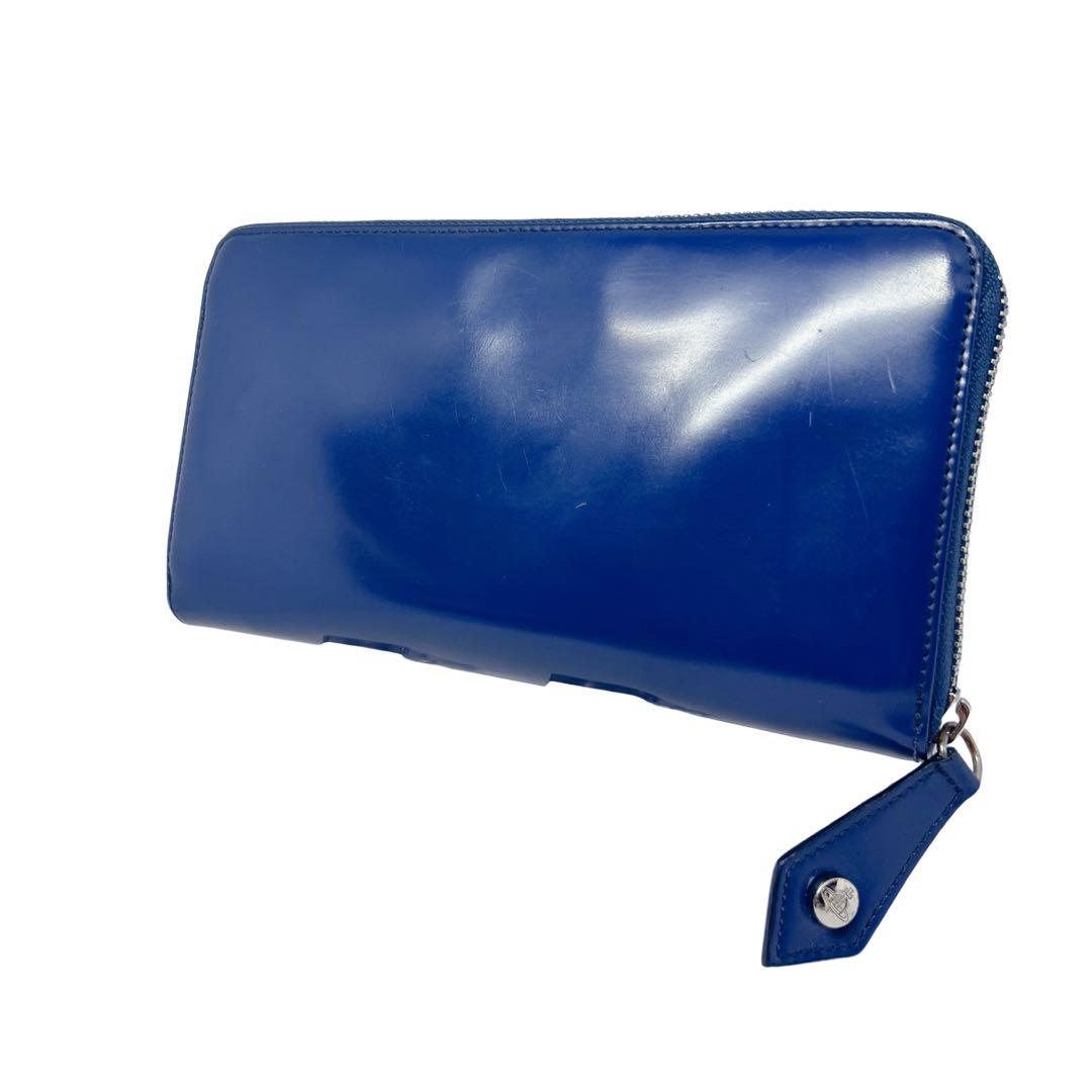 VivienneWestwood美品☆長財布 ブルー系 シンプル オーガナイザー