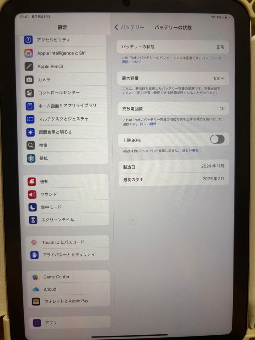Apple iPad mini シルバーA17pro