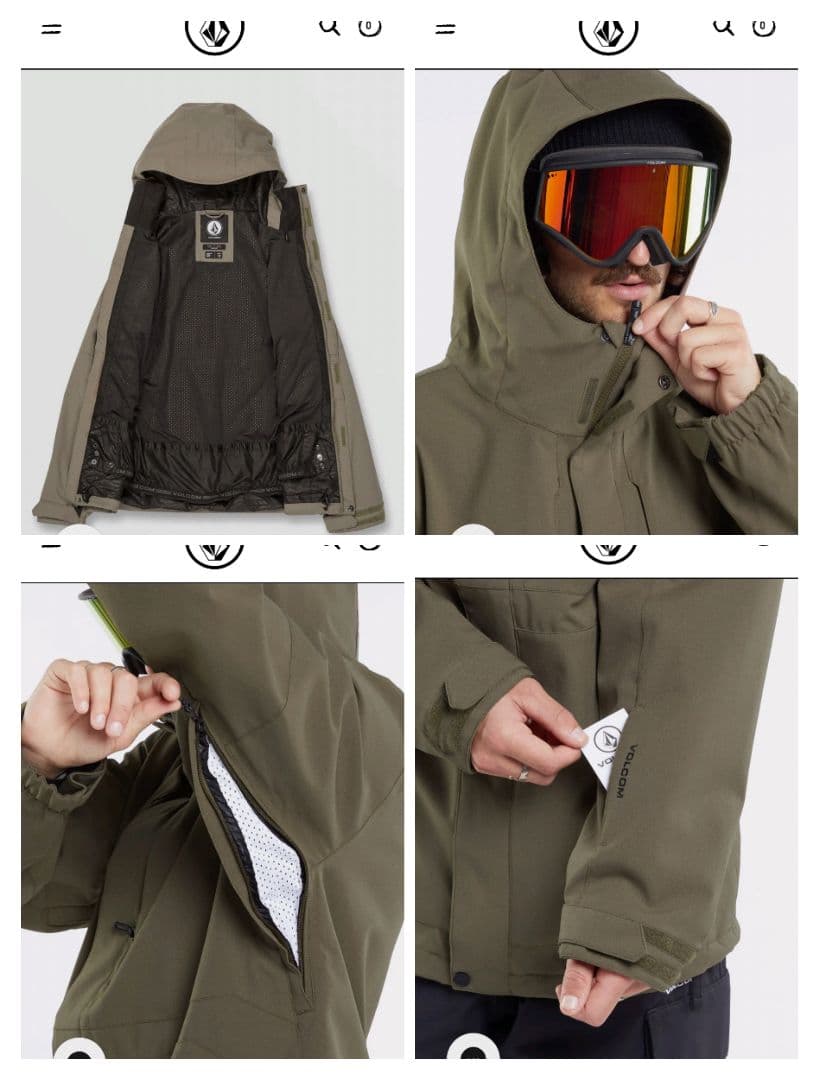 24-25モデル 上下新品未使用ボルコムXL　volcom